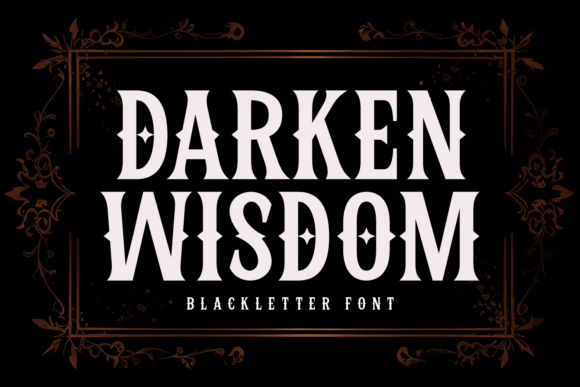 Darken Wisdom: A Timeless Typeface for Captivating Book Covers