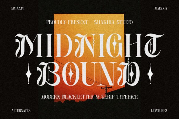 Midnight Bound: A Bold and Sophisticated Typeface