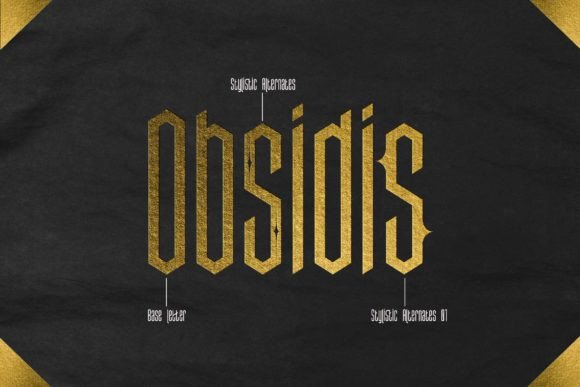 Obsidis: A Display Font That Elevates Branding and Design with Blackletter Elegance