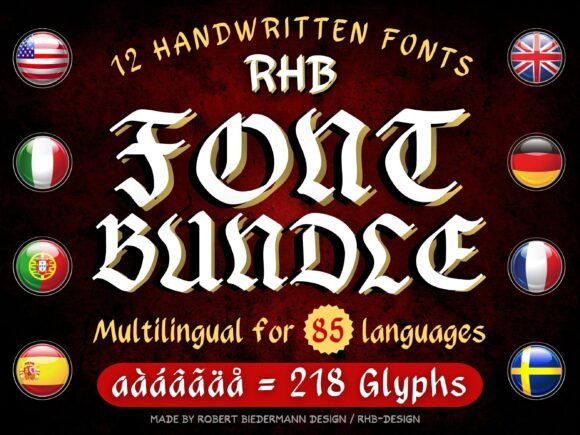 RHB Handwritten Bundle: A Font Collection for Creative Expression
