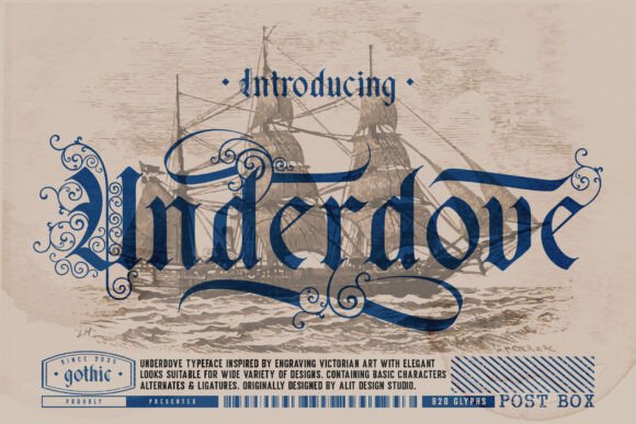 Underdove Typeface – A Gothic Tribute to Elegance