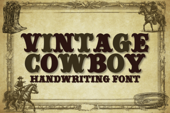 Vintage Cowboy: A Bold Blackletter Font for Impactful Design
