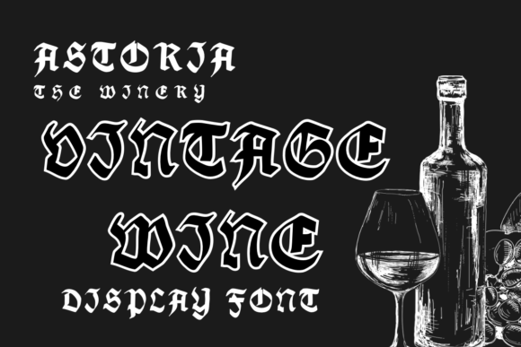 Vintage Wine: A Stylish Display Font for Classy and Old-Fashioned Designs