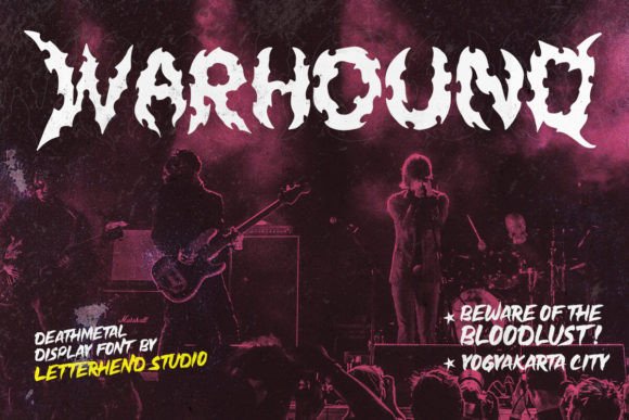 Warhound: Unleashing Fierce Identity with Chainsaw-Inspired Typography
